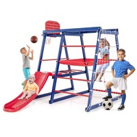 KlettergerüSt Spielturm Kletterwand Spielplatz Mit Kletterleiter 150X142X146Cm