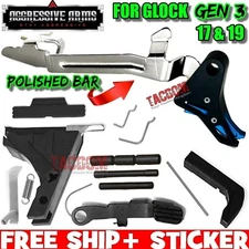 AGGRESSIVE ARMS BLACK / BLUE Trigger W/ LOWER PARTS KIT for GEN 3 GL0CK 17 & 19