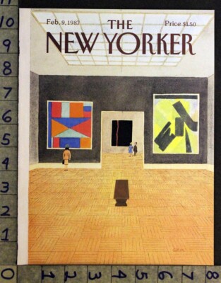 1987 MODERN ART GALLERY MUSEUM DECOR CHARLES E MARTIN NEW YORKER COVER FC837