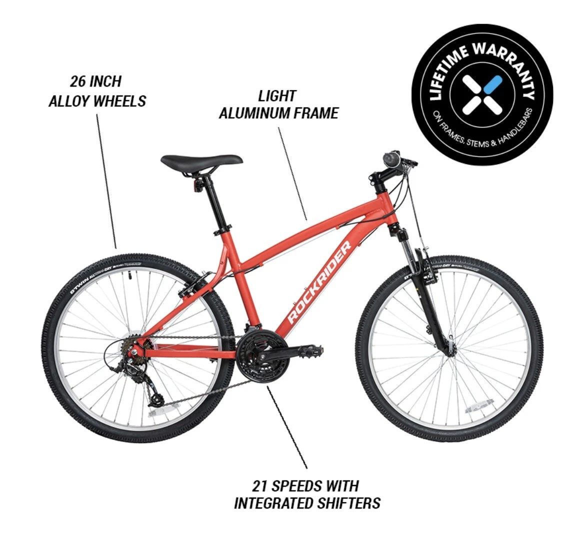 tinta nariz hecho Decathlon Rockrider ST50, 21 Speed Aluminum Mountain Bike, 26", Unisex, Red, Med | eBay tinta nariz hecho Decathlon Rockrider ST50, 21 Speed Aluminum Mountain Bike, 26", Unisex, Red, Med | eBay