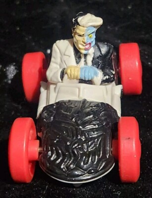 DC Comics 1993 Two Face Toy Car Batman Villain Figure Harvey Dent Reversible 