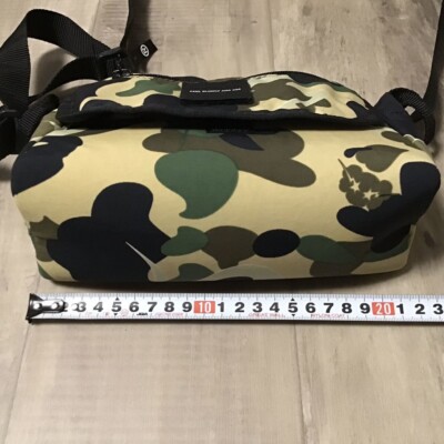 BAPE × KAWS shoulder bag bendy 1st camo yellow NIGO A Bathing Ape