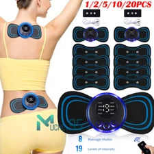 lot Portable EMS Mini Electric Neck Back Massager Whole Body Massage Stimulator