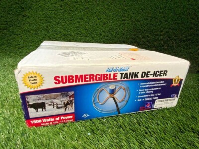 Farm Innovators 1500 Watt Cast Aluminum Submergible Water Tank Heater Deicer wit