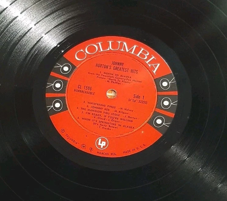 Johnny Horton's Greatest Hits LP Columbia 6 eye CL 1596 vg - Image 2 of 3