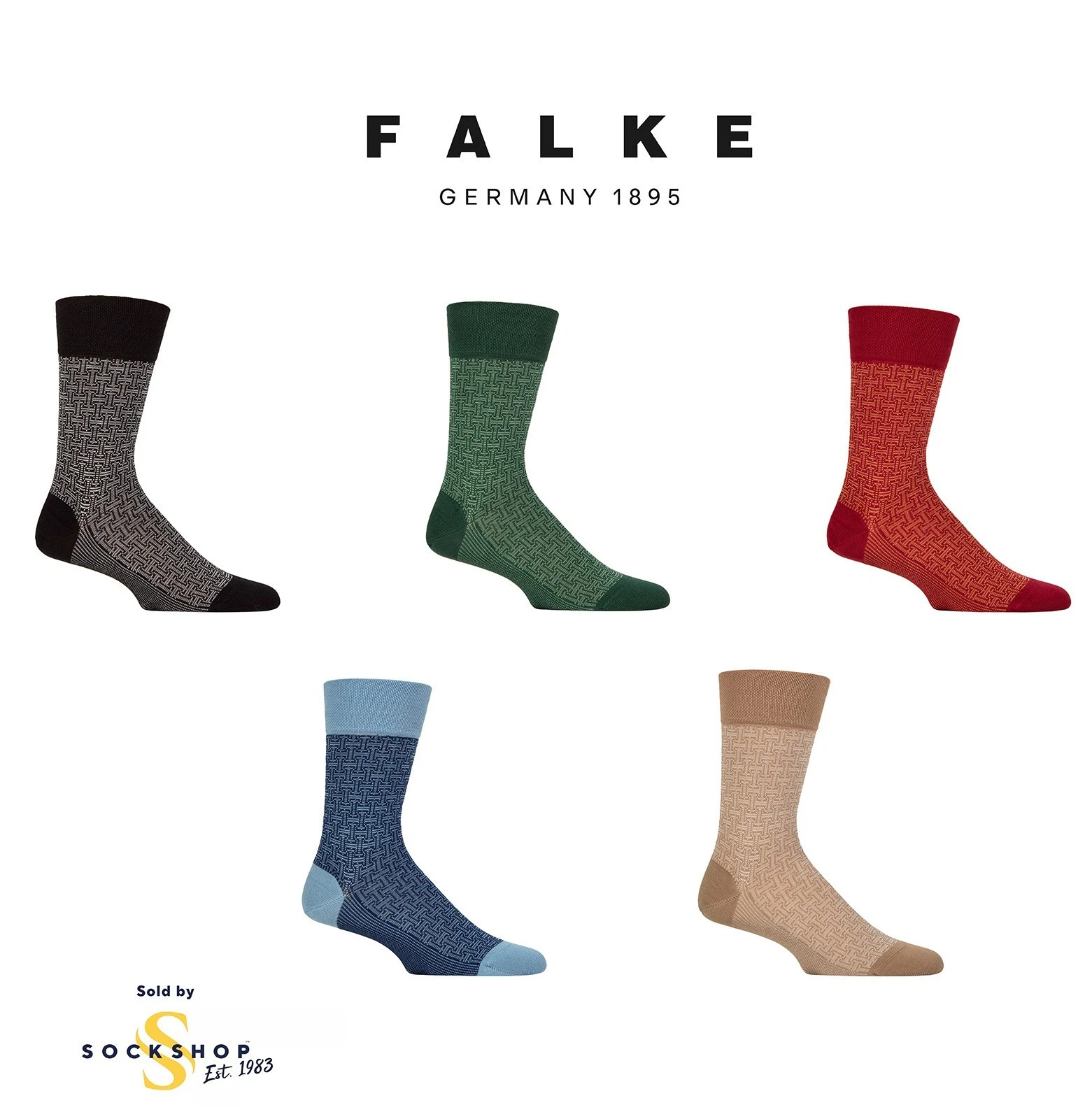 Men's Socks Falke 'Sensitive London' Soft Cotton Patterned Left and Right 1 Pair