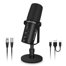 XLR/USB Dynamic Microphone,PC Computer Microphone for Podcasting,Vocal Record...