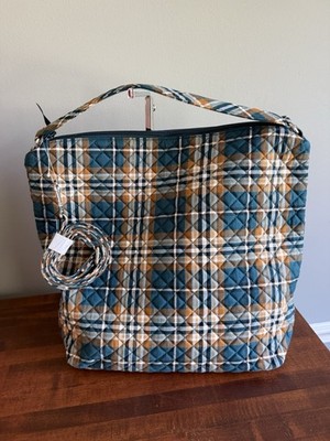 NWT VERA BRADLEY Oversized Hobo Bag-Orchard Plaid