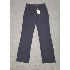 Quince Ultra Stretch Ponte Straight Leg Pants Women M Navy Blue New Work Luxury