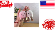 Jelly Cat Amuseables Pair of Marshmallows Plush Keychain Bag Charm Kids Gift NWT
