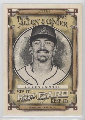 2024 Topps Allen & Ginter Rip Cards Ripped /99 Corbin Carroll #RIP-CCA ...