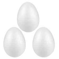 3 Pcs Easter Foam Crafts White Eggs Holiday Projects Party Favor