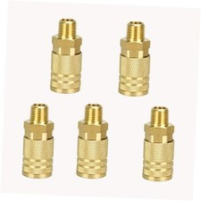 1/4 Inch NPT Air Coupler and Plug,Industrial Brass Air Hose Male Couplers