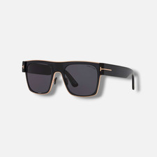Tom Ford FT1073 Unisex Black Square Sunglasses 54-21-145