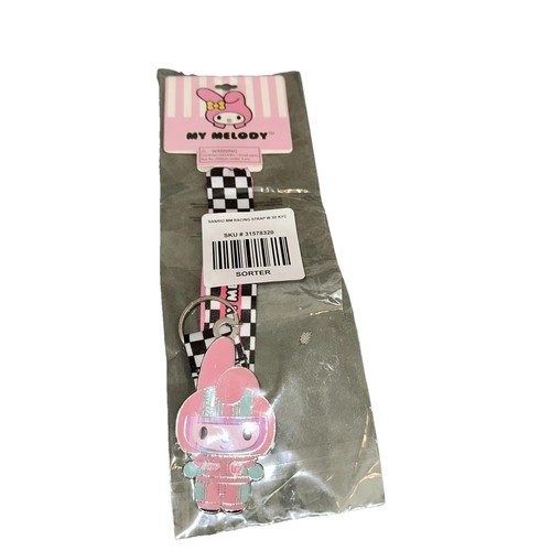 Sanrio My Melody Racing Suit Wristlet Strap Keychain. Metal My Melody. New Pak - Picture 10 of 12
