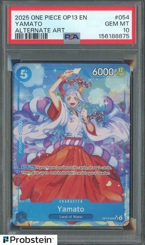 2025 One Piece OP13 EN Alternate Art #054 Yamato PSA 10 GEM MINT