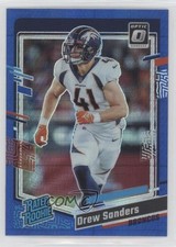2023 Panini Donruss Optic Rated Rookie Blue Hyper Prizm Drew Sanders #230 19e4
