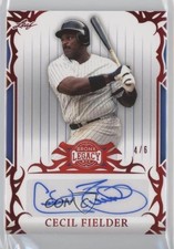 2023 Leaf A Bronx Legacy Red Holofoil 4/6 Cecil Fielder #BA-CF1 Auto ht1