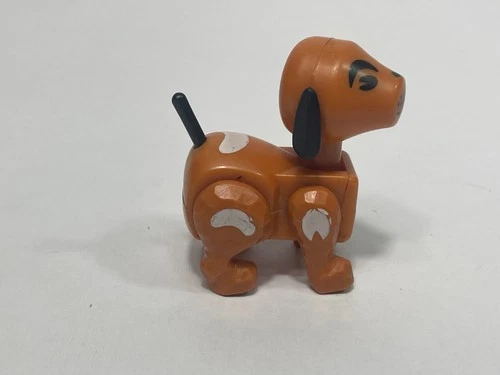 Vintage Fisher Price Little People FLPL Play Family Farm 915 Brown Dog