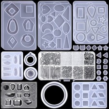 Resin Molds for Jewelry, Paxcoo 678pcs Earring Making multiple size, Clear