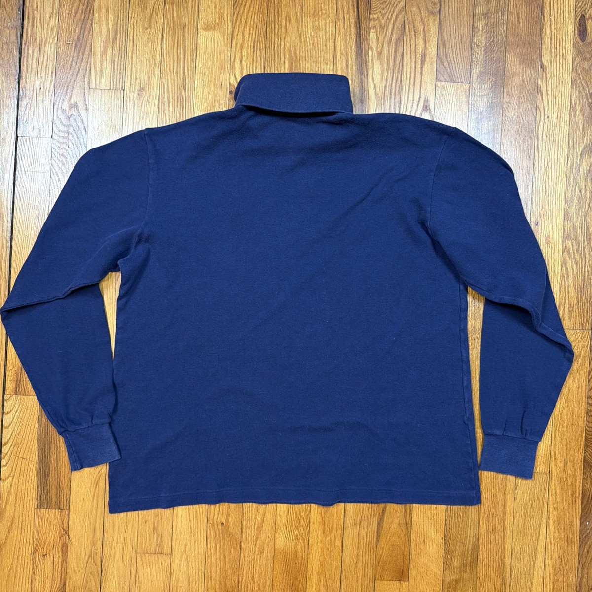 Vintage 90s Lands End Turtle Neck Shirt Mens L Tall Made in USA 