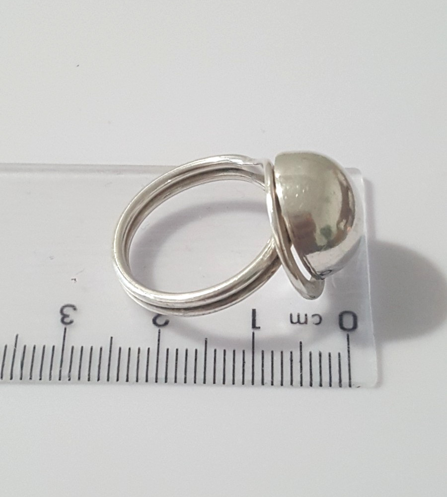 Fabulous Solid Artistic Dome Ring 925 Silver Size… - image 23