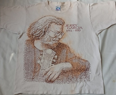 Liquid Blue Jerry Garcia Grateful Dead Memorial T-Shirt XL 100% Cotton 1995