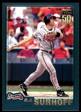 B.J. Surhoff 2001 Topps #193 Atlanta Braves MLB READ FREE SHIPPING AutographDen