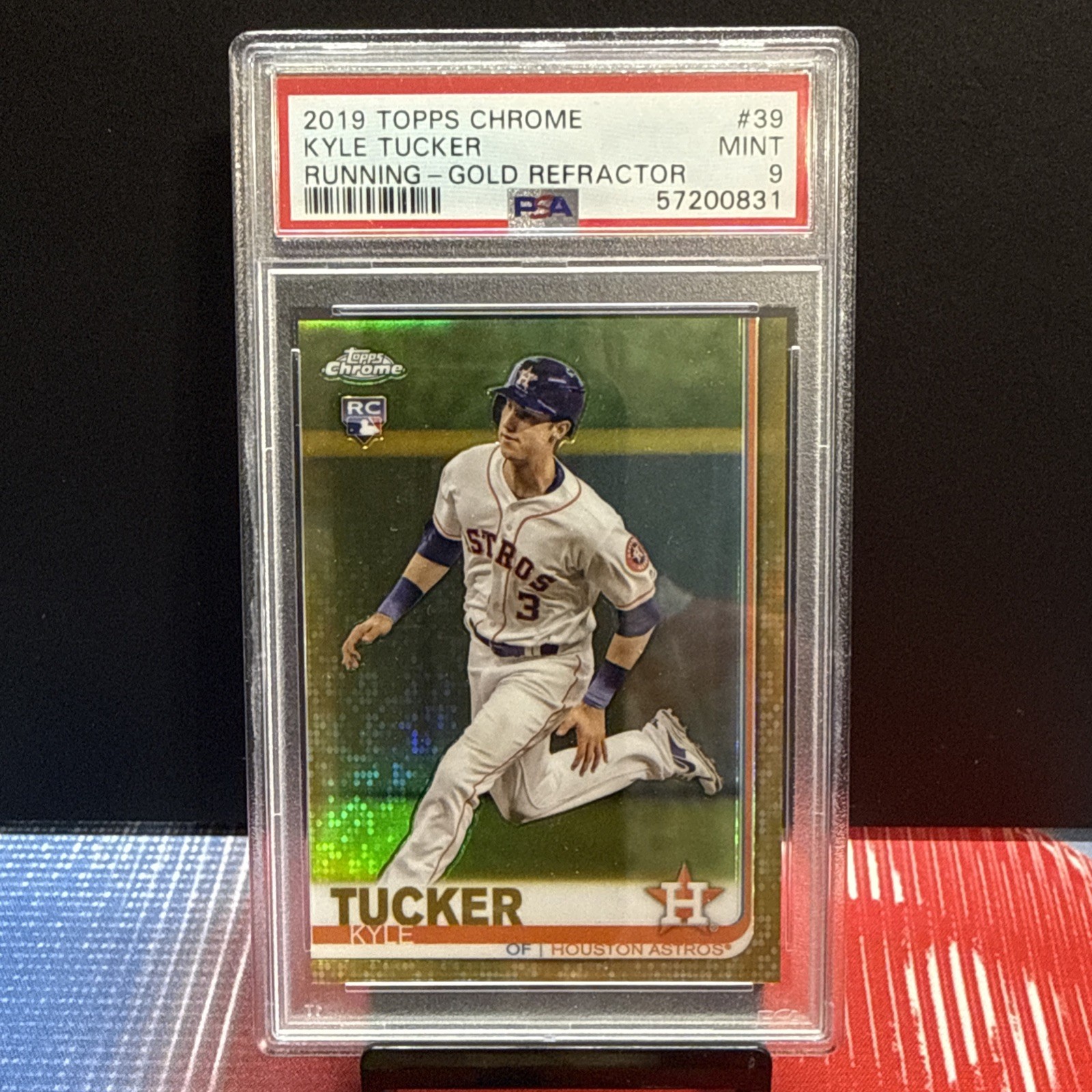 Kyle Tucker 2019 Topps Chrome Gold Refractor /50 RC PSA 9 #39 Astros Dodgers