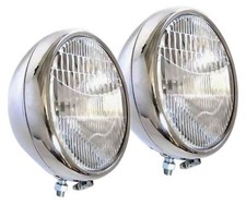 Script 1930 1931 Model A Stainless Headlights Headlamps 2 Bulb Design