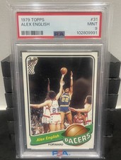 1979-80 Topps Alex English #31 (RC) PSA 9 Indiana Pacers HOF