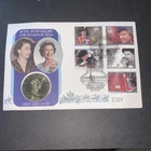 1992 Alderney Two Pounds coin GB 5 stamp cover Buckingham Palace see photos 20-4