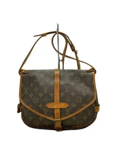 LOUIS VUITTON 1) Saumur 30 Monogram Canvas Brown PVC Brown