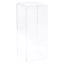 Pioneer Plastics Clear Plastic Beveled Edge Display Case, 5" W x 5.5" D x 13" H