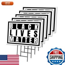 Black Lives Matter 5 Pack 12x16 Yard Sign SignMission USA