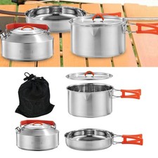 Batterie de Cuisine de Camping, Casserole et Poêle Compactes pour équipement