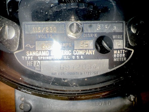 Medidor eléctrico Sangamo 25 AMP 115/230 voltios. - Imagen 2 de 8