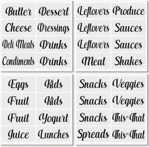 mDesign Home Organization Labels - Preprinted Label 3 x 1.375 inches, Black