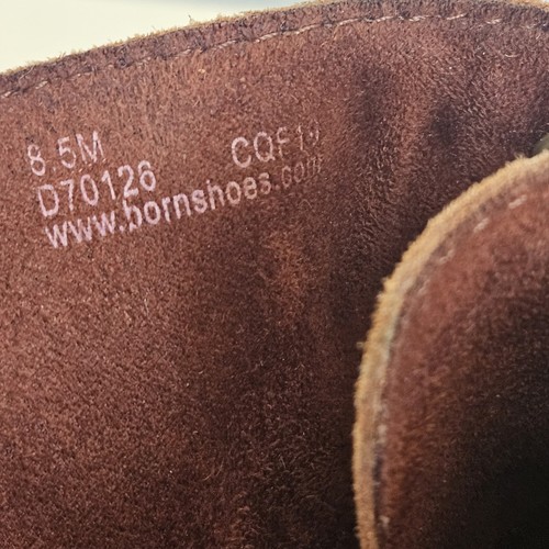Born Boots Womens 8.5 M Kelisa Brown Suede Combat Cap Toe Zip Lace Up Casual - Picture 14 of 14