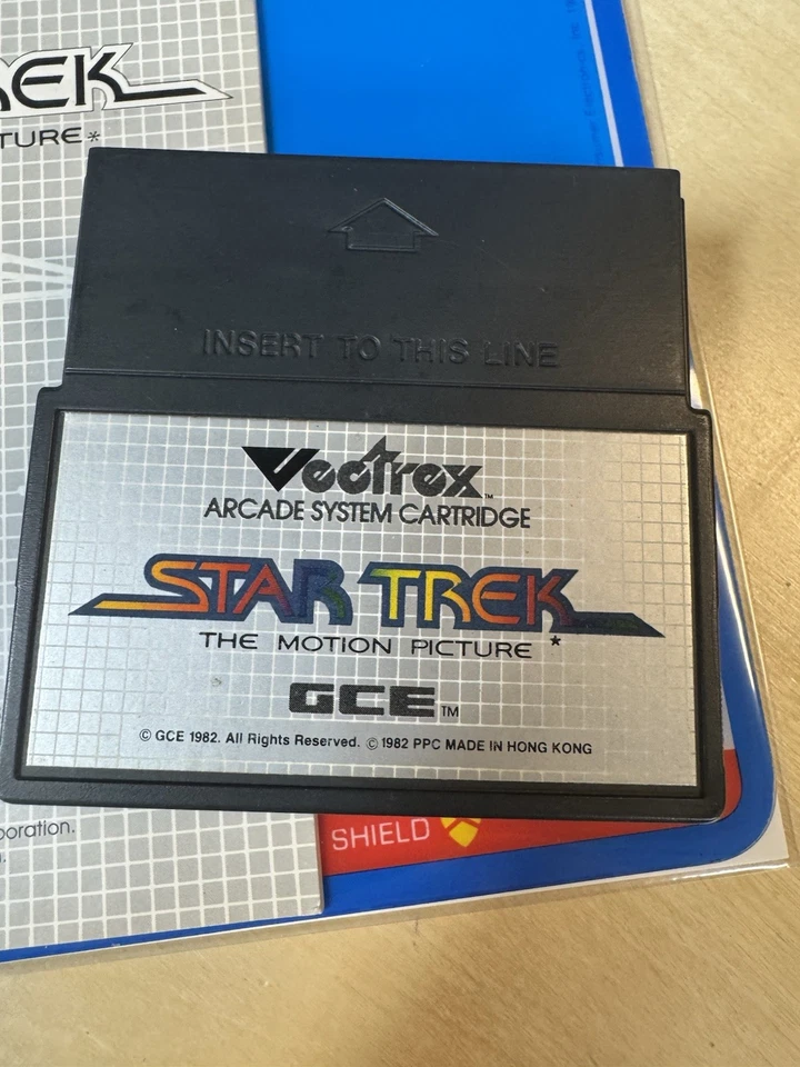 Vectrex Star Trek Vintage Video Game 1983 GCE Cartridge - Manual & Overlay - Image 2 of 2