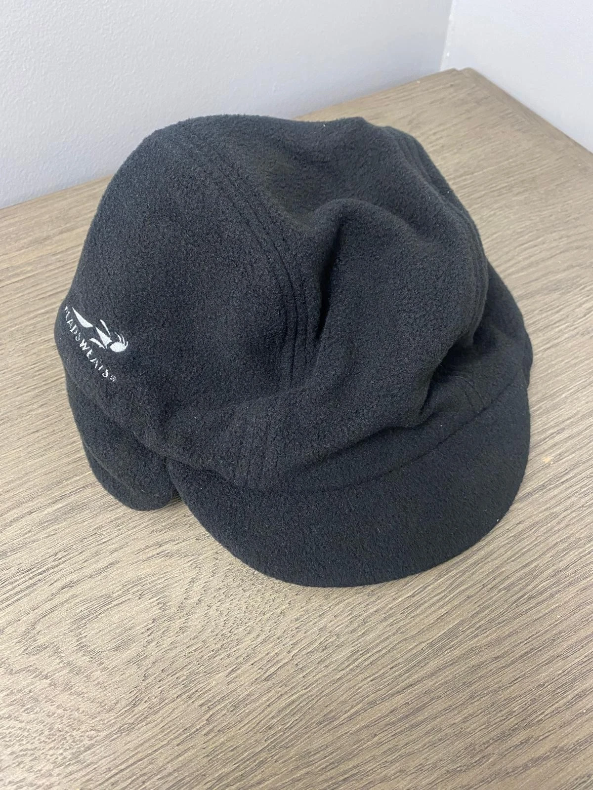 Headsweats [7758-702] Hat with Earflaps Warm Cycling Cap Black Fleece