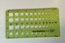 Berol RapiDesign Drafting Template R-19 Sketch Mate VINTAGE