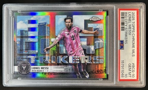 2025 Topps Chrome MLS Lionel Messi Big City Strikers #BCS-10 Inter PSA 10
