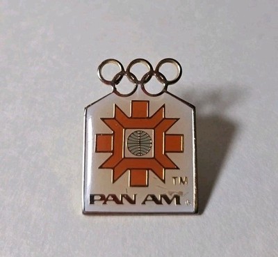 Pan Am Sarajevo 1984 Winter Olympics Pin XIV Olympic Games Vintage Airline