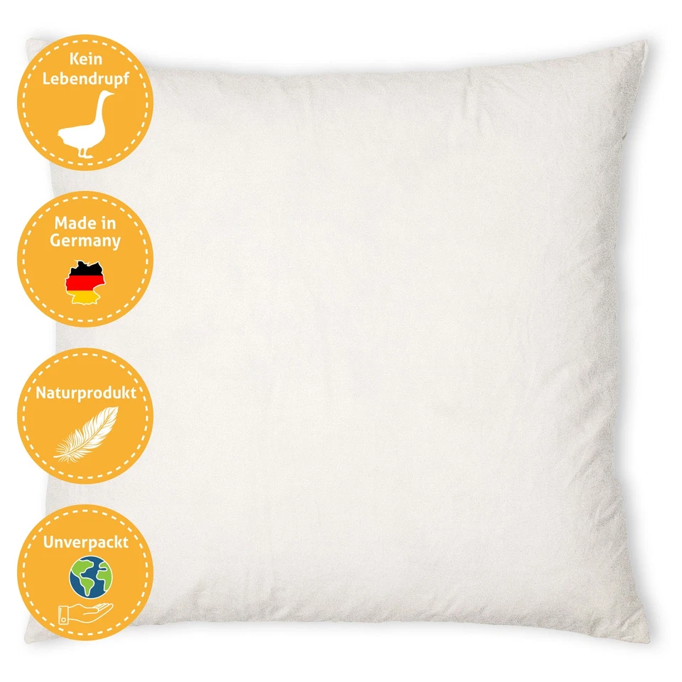 Federkissen Füllkissen waschbar verschiedene Größen und Formen Made in Germany - Bild 3 von 4