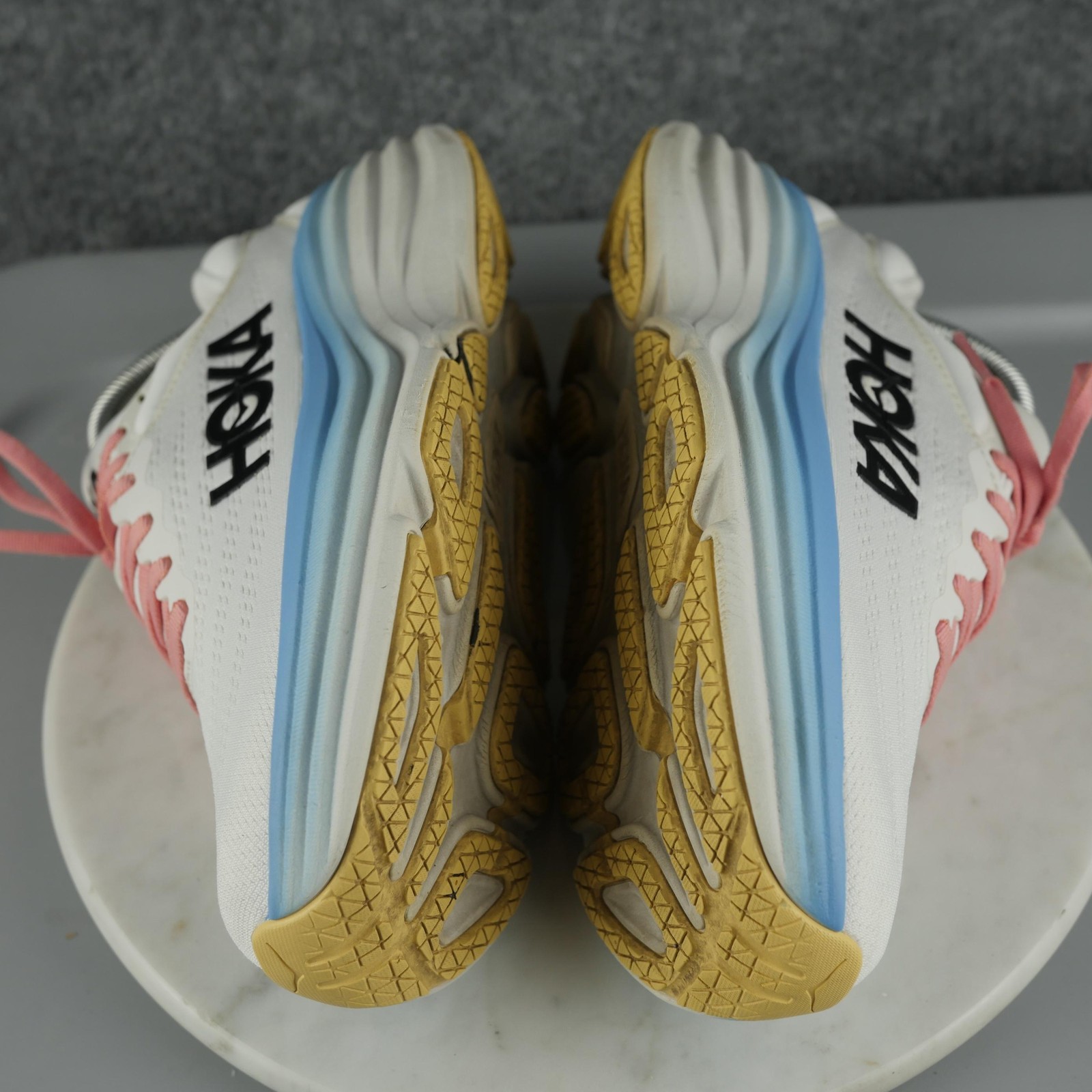 Hoka One One Bondi 8 Wide Shoes Womens Size 8.5 White Running Sneakers 1127954 thumbnail 12