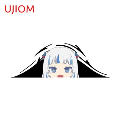 UJIOM Peeker Hololive Gawr Gura Wall Sticker Trendy Eye Catching Decal Kitchen 