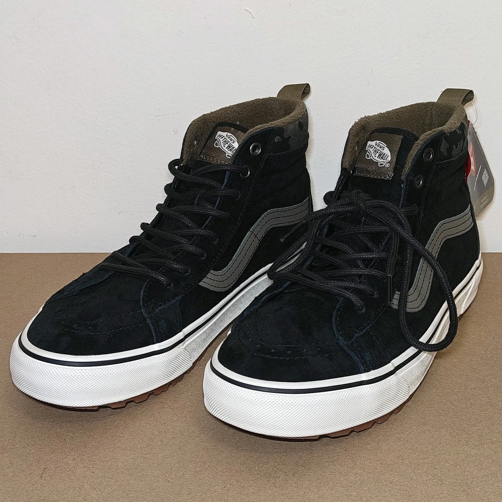 Taglia 9 Stivali VANS uomo Sk8 Hi Top MTE 1 per tutte le stagioni mimetici pioggia nero marshmallow