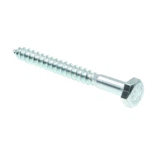 9055078 Hex Lag Screws, 1/4 In. X 2-1/2 In., A307 Grade A Zinc Plated Steel (...