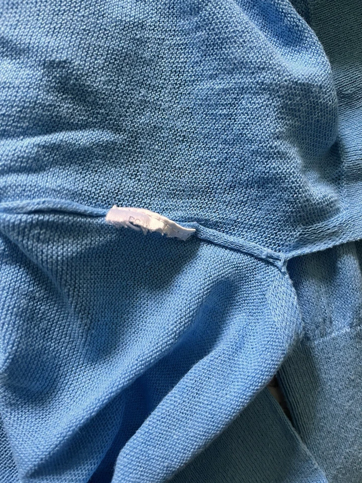 Hush  Linen V-Neck Blue Jumper - size XL - Image 3 of 3